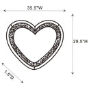Aiko - Heart Shaped LED Light Wall Mirror - Silver - Atlantic Fine Furniture Inc