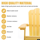 TALE Adirondack Chair Backyard Furniture Painted Seating with Cup Holder All-Weather and Fade-Resistant Plastic Wood for Lawn Outdoor Patio Deck Garden Porch Lawn Furniture Chairs Yellow - Atlantic Fine Furniture Inc