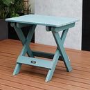 TALE Adirondack Portable Folding Side Table Square All-Weather and Fade-Resistant Plastic Wood Table Perfect for Outdoor Garden, Beach, Camping, Picnics Blue - Atlantic Fine Furniture Inc