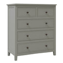 Gray Solid Wood 5 Pieces Full Bedroom Sets(bed+nightstand*2+chest+dresser）NEW - Atlantic Fine Furniture Inc
