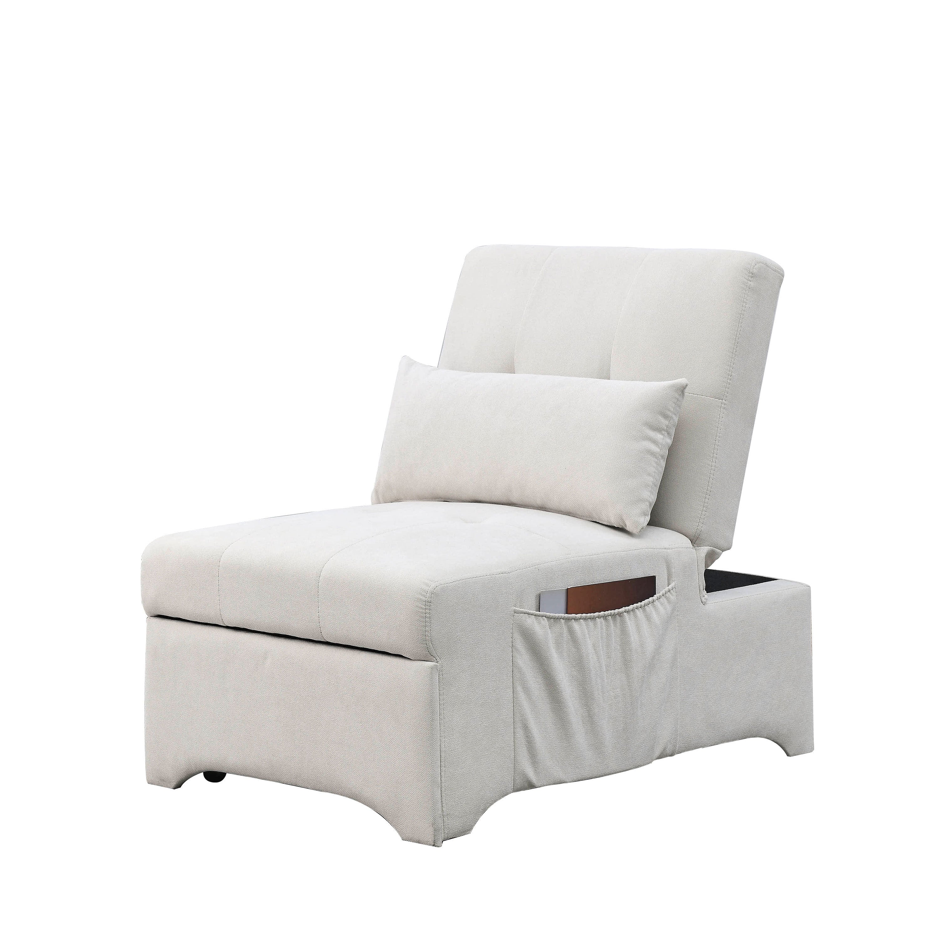 [Video] Welike 24.5"W Sleeper sofa bed, convertible chair 4 in 1 multifunctional folding sleeper sofa bed pull out sleeper sofa bed with adjustable backrest, single bed chair for small spaces - Atlantic Fine Furniture Inc