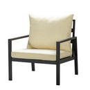 Helice Outdoor Conversation Aluminum 4 Piece Sofa Sets with Cushions - Atlantic Fine Furniture Inc