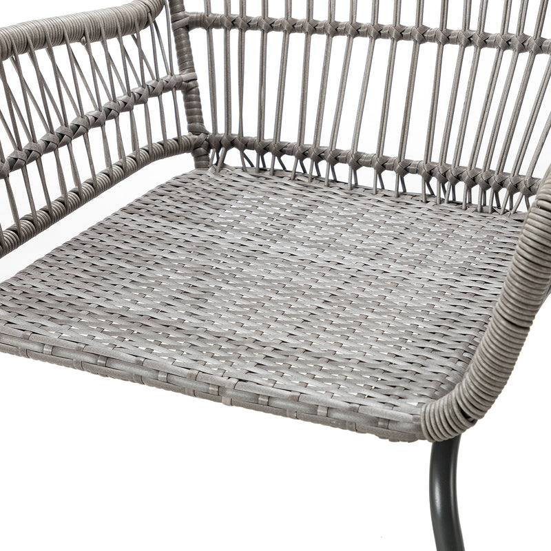 Messina Patio Bistro Set 3 Piece Outdoor Rattan Seating Group with Cushions - Atlantic Fine Furniture Inc