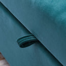 57"Modern Velvet Sofa with Pull-Out Sleeper Bed with 2 Pillows Adjustable Backrest for living room or office, 2 Big side pocket,Blue - Atlantic Fine Furniture Inc