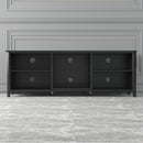 TV Stand Storage Media Console Entertainment Center,Tradition Black,wihout drawer - Atlantic Fine Furniture Inc