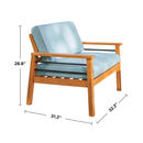 Gloucester Contemporary Patio Wood Sofa Club Chair - Atlantic Fine Furniture Inc