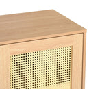 59" Rattan TV Stand for 65/70 inch TV Living Room Storage Console Entertainment Center,3 open doors - Atlantic Fine Furniture Inc