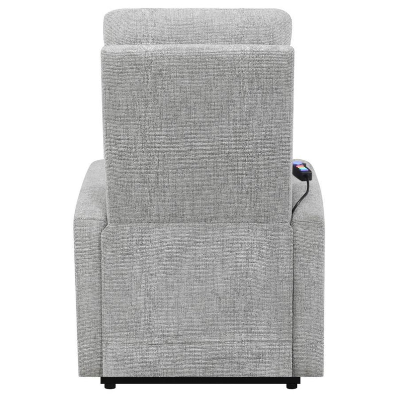 Howie - Tufted Upholstered Power Lift Recliner - Grey