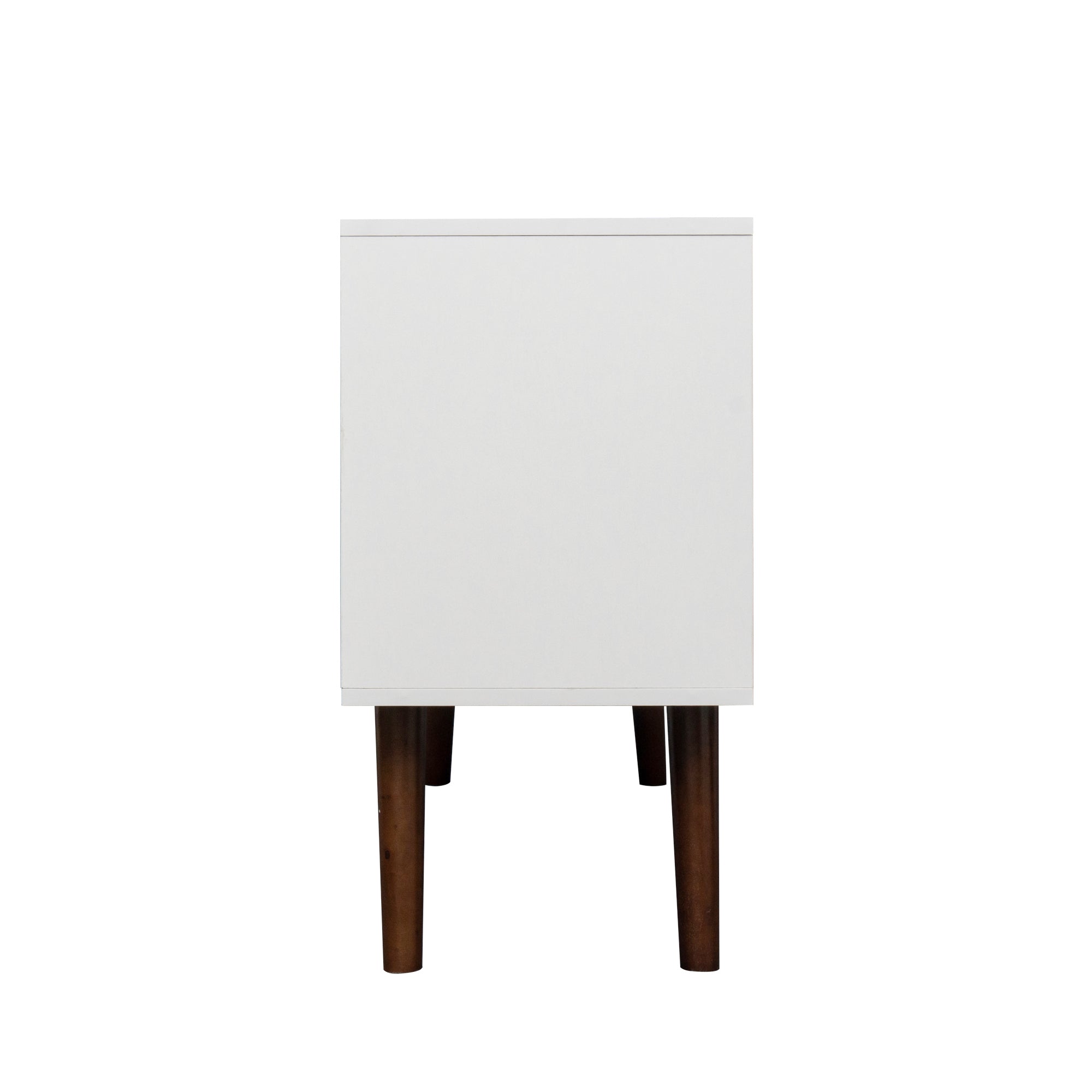 TV Stand Use in Living Room Furniture with 1 storage and 2 shelves Cabinet, high quality particle board,White - Atlantic Fine Furniture Inc