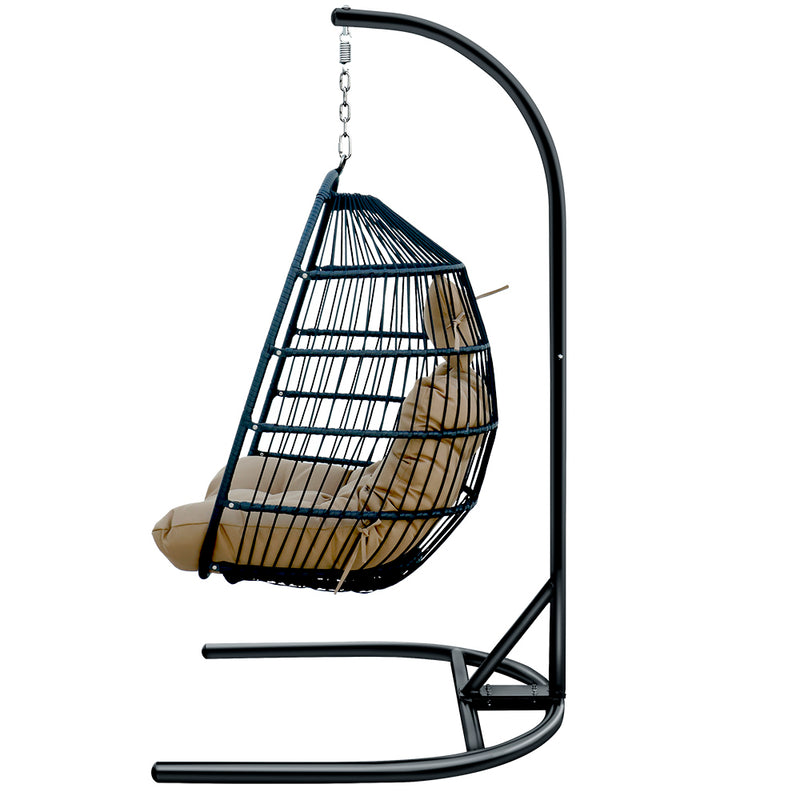 egg shape SINGLE SWING chair for garden patio - Atlantic Fine Furniture Inc