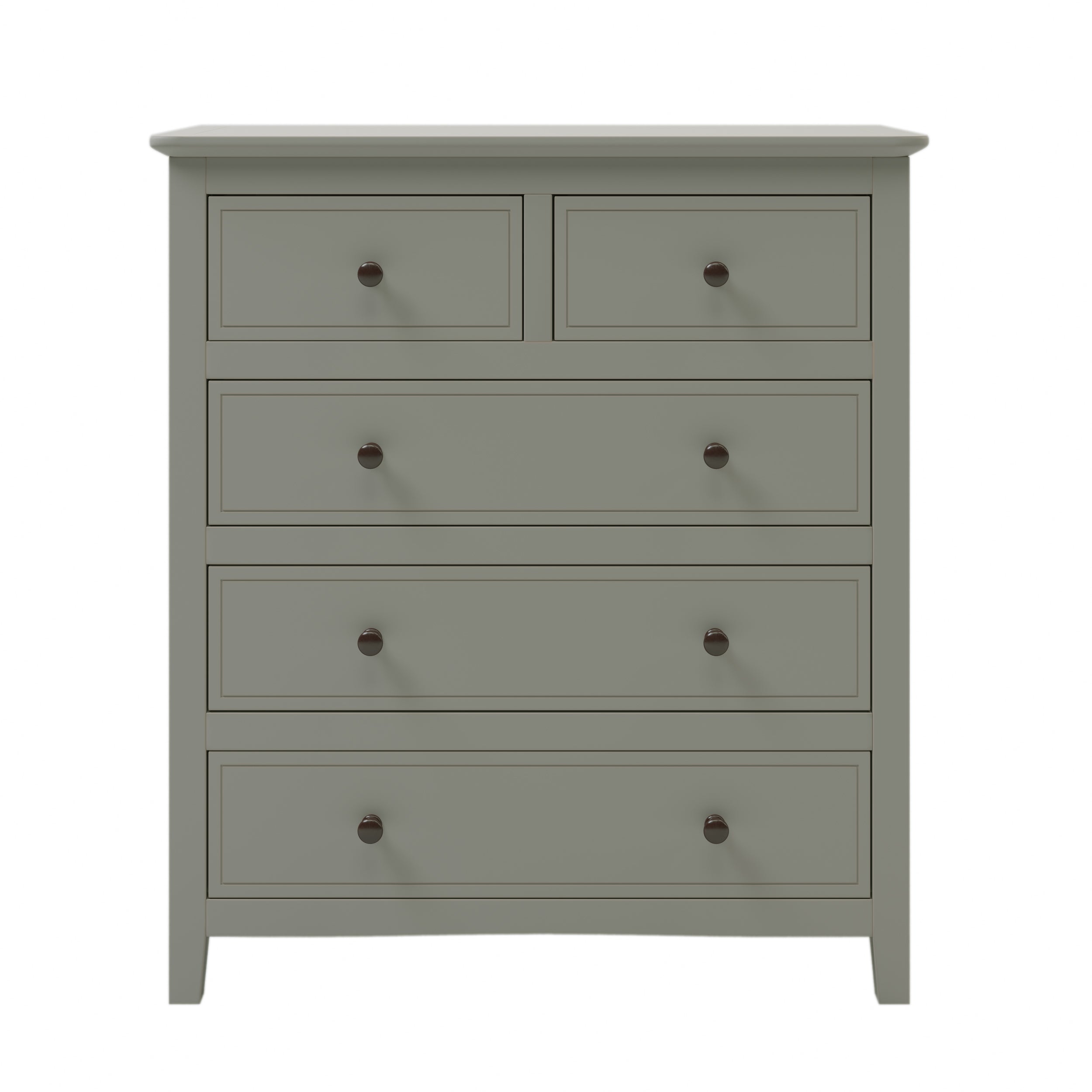 Gray Solid Wood 5 Pieces Full Bedroom Sets(bed+nightstand*2+chest+dresser）NEW - Atlantic Fine Furniture Inc