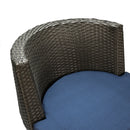 Outdoor Patio Bistro Table Set 3 Piece Rattan Seating Group with Cushions - Atlantic Fine Furniture Inc