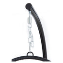 TOPMAX Patio Foldable Swing Chair Porch PE Wicker Egg Hanging Chair Hammock Chair w/Stand and Cushion for Outdoor Balcony Indoor Bedroom, Beige - Atlantic Fine Furniture Inc