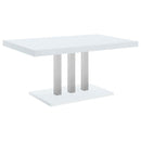 Brooklyn - Rectangular Dining Table - White High Gloss - Atlantic Fine Furniture Inc
