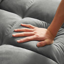 Modern Velvet Convertible Loveseat Sleeper Sofa Couch with Adjustable Backrest, 2 Seater Sofa With Pull-Out Bed with 2 Lumbar Pillows For Small Living Room & Apartment - Atlantic Fine Furniture Inc