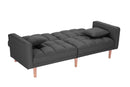 FUTON SLEEPER SOFA WITH 2 PILLOWS DARK GREY FABRIC（same as W223S00991、W223S00417。Size difference, See Details in page.） - Atlantic Fine Furniture Inc