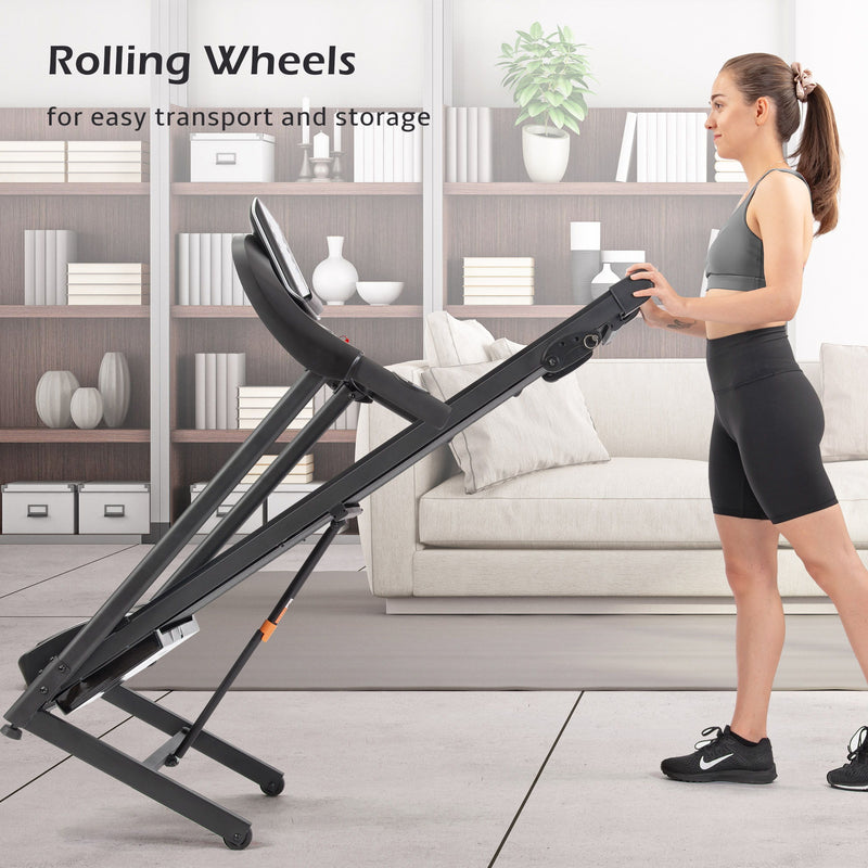 Electric Motorized Treadmill With Audio Speakers - Max. 10 Mph And Incline For Home Gym