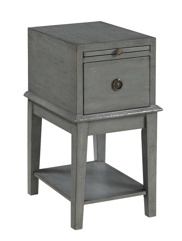 Alfie - One Drawer Chairside Chest - Joplin Texture Gray