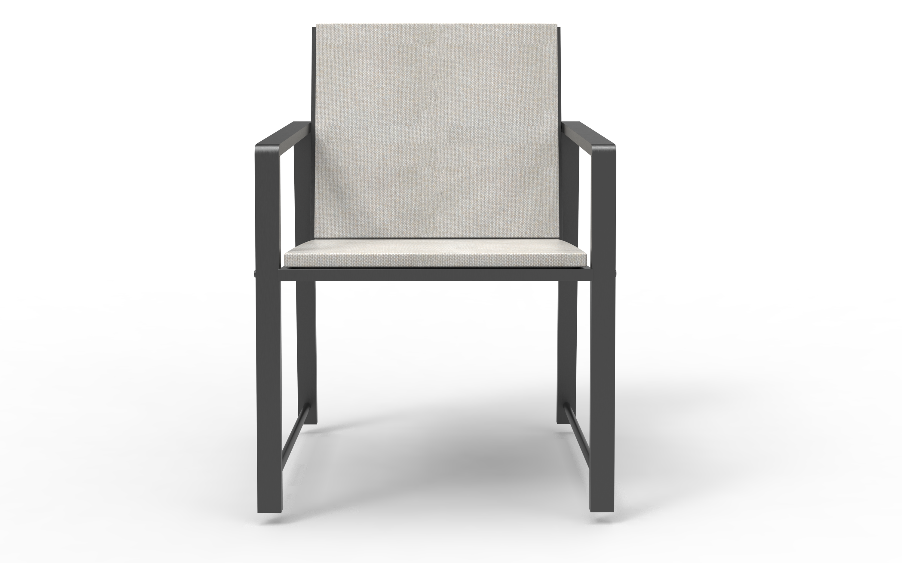 Outdoor Patio Furniture 3 pieces Set Garden Armchair Coffee Side Table,Black Frame, Modern Design - Atlantic Fine Furniture Inc