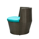 Outdoor Patio Bistro Table Set 3 Piece Rattan Seating Group with Cushions - Atlantic Fine Furniture Inc