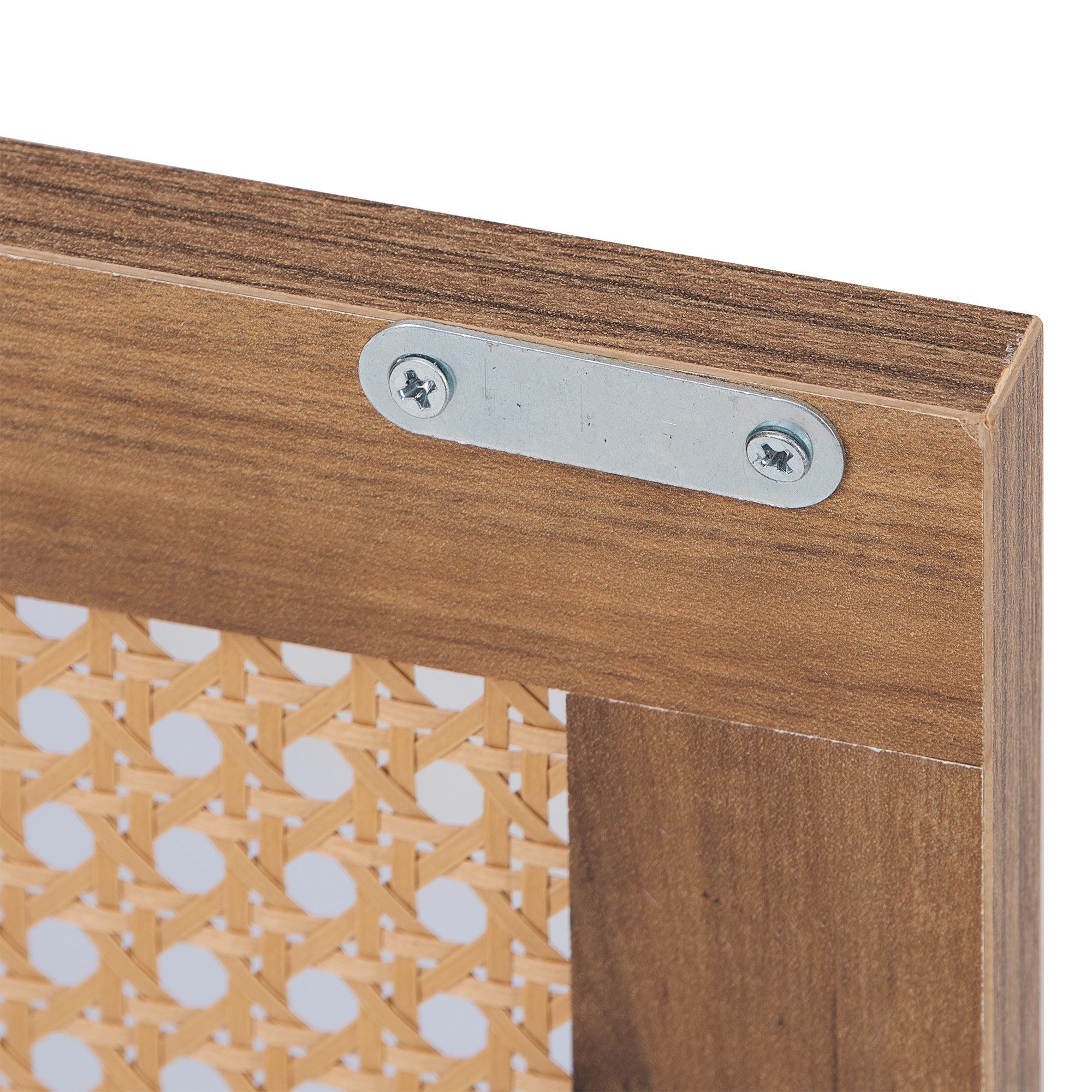 bedside cupboard,Bedside table, drawer cabinet, single door side cabinet, rattan cabinet door, yellow - Atlantic Fine Furniture Inc