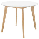 Breckenridge - Round Dining Table - Matte White - Atlantic Fine Furniture Inc