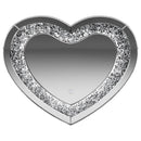 Aiko - Heart Shaped LED Light Wall Mirror - Silver - Atlantic Fine Furniture Inc