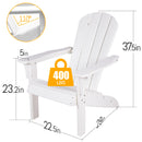 HDPE Adirondack Chair Sunlight Resistant no-Fading Snowstorm Resistant Outdoor Chair Patio Adirondack Chairs Ergonomic Comfort Widely Used for Fire Pits Decks Gardens,Campfire Chairs - White - Atlantic Fine Furniture Inc