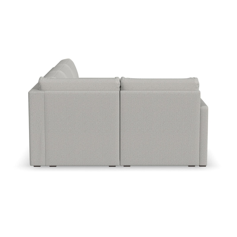 Flex - 4-Seat Sectional With Narrow Arm - Silver