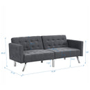 Sofa Bed Convertible Folding Dark Grey Lounge Couch Loveseat Sleeper Sofa  Armrests Living Room Bedroom Apartment Reading Room - Atlantic Fine Furniture Inc