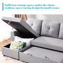 [VIDEO] 90" Reversible Pull out Sleeper L-Shaped Sectional Storage Sofa Bed,Corner sofa-bed with Storage Chaise Left/Right Handed - Atlantic Fine Furniture Inc