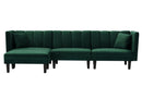 REVERSIBLE SECTIONAL SOFA SLEEPER WITH 2 PILLOWS DARK GREEN VELVET(W223S00426) - Atlantic Fine Furniture Inc