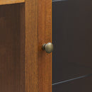 Modern Electric Fireplace TV Stand Fit up to 55" Flat Screen TV  Adjustable Tempered Glass Shelves , Espresso - Atlantic Fine Furniture Inc