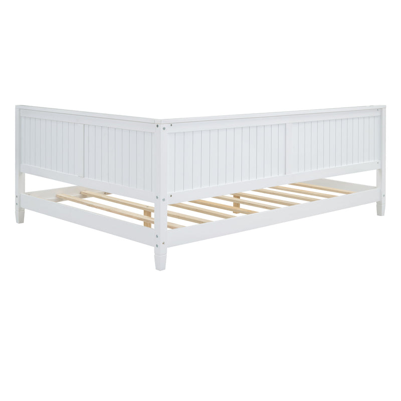 Full Size Wood Daybed/Sofa Bed, White