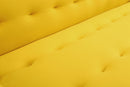 Square arm sleeper sofa Yellow Velvet ***Not available for sale on Walmart*** - Atlantic Fine Furniture Inc