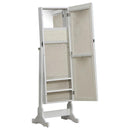 Zayas - Cheval Mirror With Jewelry Storage - White - Atlantic Fine Furniture Inc