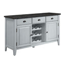 Lanton - Server - Marble & Antique White Finish - Atlantic Fine Furniture Inc
