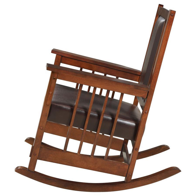 Ida - Upholstered Rocking Chair - Tobacco And Dark Brown