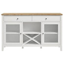 Hollis - 2 Door Dining Sideboard Buffet Storage Cabinet - White - Atlantic Fine Furniture Inc