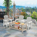 Small Size Adirondack Chair, Plastic Adirondack Chair Fire Pit Chair, Plastic Adirondack Chair, Weather Resistant, White，1 piece - Atlantic Fine Furniture Inc