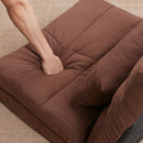 Triple Fold Down Sofa Bed, Adjustable Floor Couch Sofa with One Pillow, 5 Reclining Position, Convertible Upholstered Guest Sleeper，Adjustable Foldable Modern Leisure Sofa Bed Video Gaming Sofa - Atlantic Fine Furniture Inc