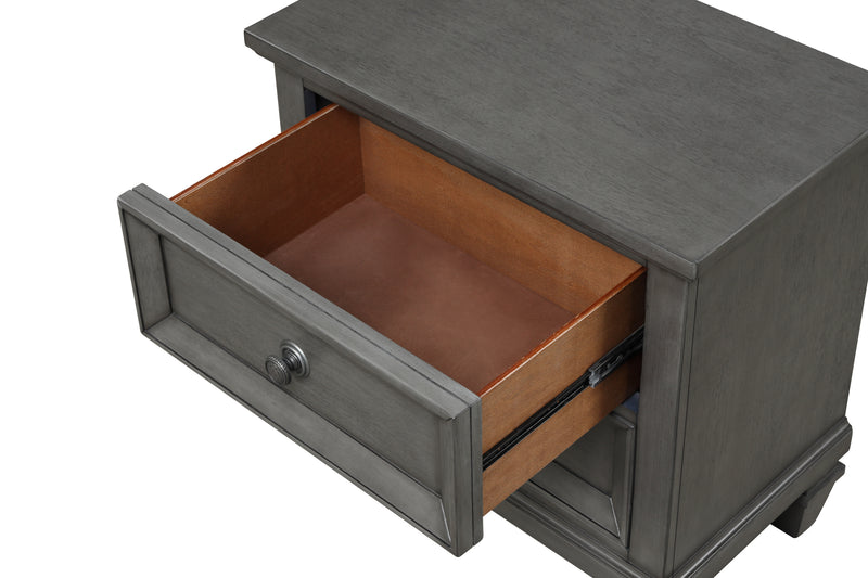Hamilton King 4 Piece Storage Bedroom Set in Gray made with Engineered Wood