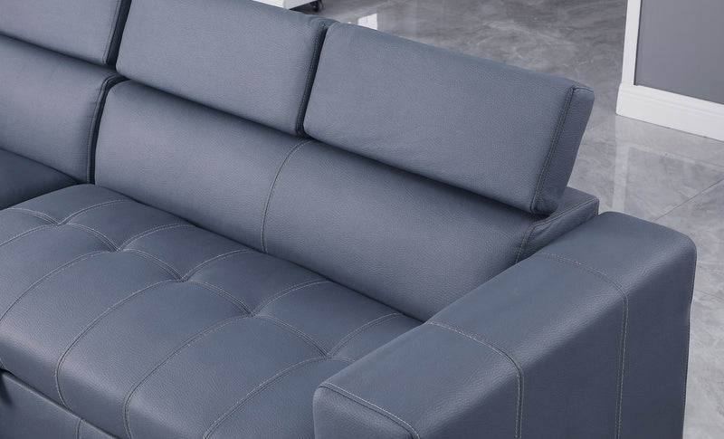 Revolution performance fabric, Reversible Sleeper Sectional Storage Sofa Bed, 3 Seat Both Left Handed And Right  Handed （91x60.5x 33 inches） - Atlantic Fine Furniture Inc