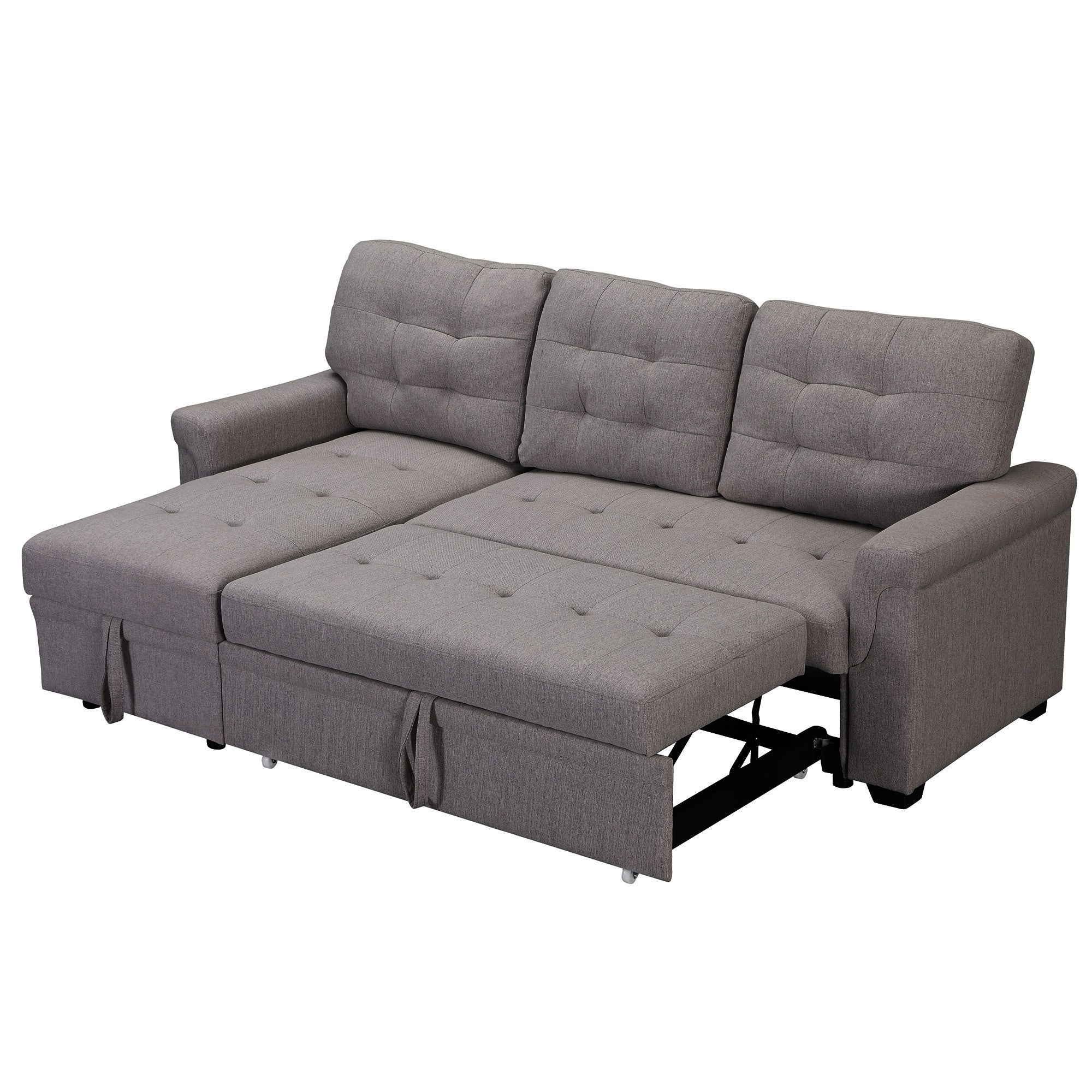 Upholstery Sleeper Sectional Sofa dark gray - Atlantic Fine Furniture Inc