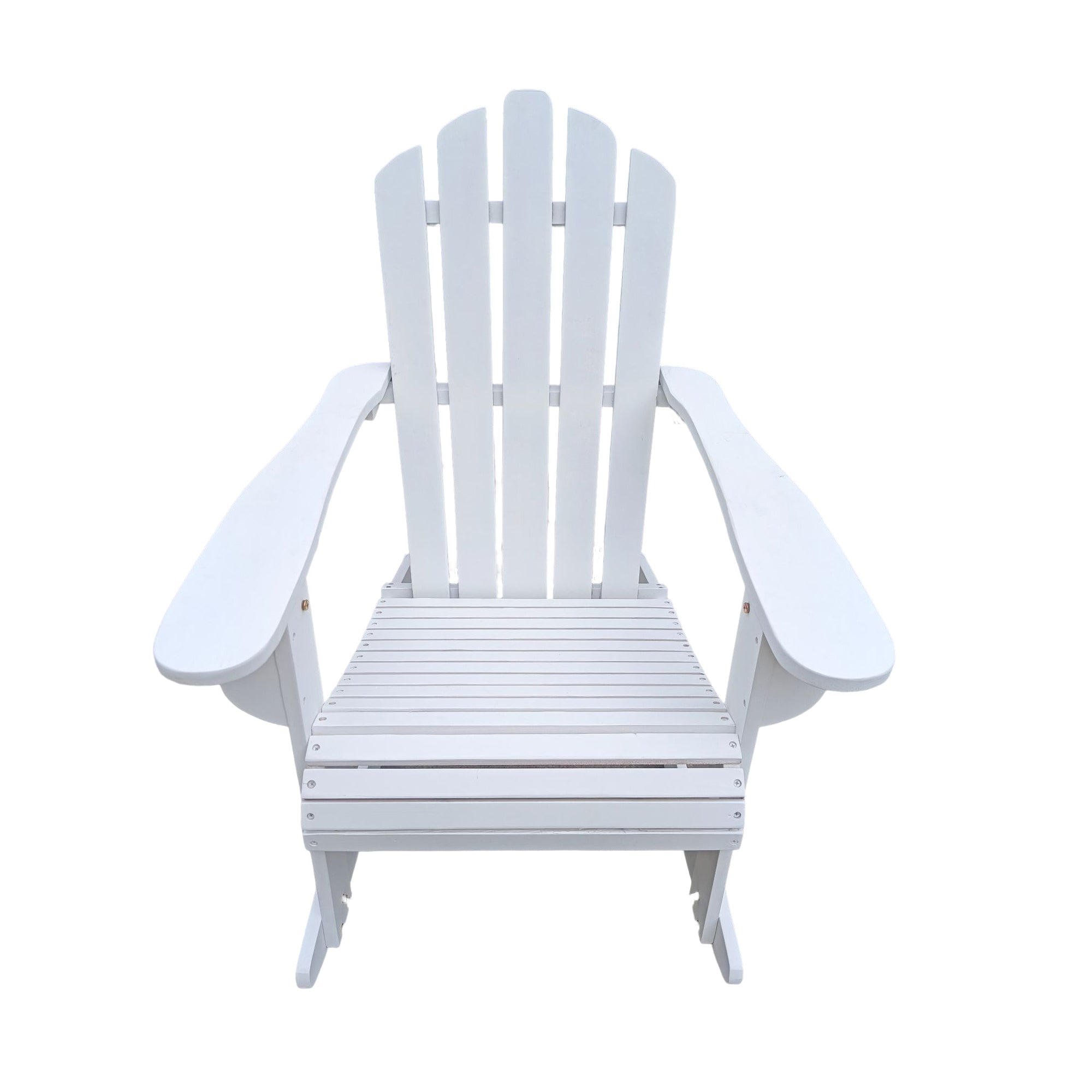 Reclining Wooden  Outdoor Rocking Adirondack chair White - Atlantic Fine Furniture Inc