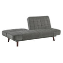 Elegant Three-in-One Lounger Sofa Sleeper Dark Gray Chenille Fabric Upholstered Attached Cushions Adjustable Arms Casual Living Room Furniture - Atlantic Fine Furniture Inc
