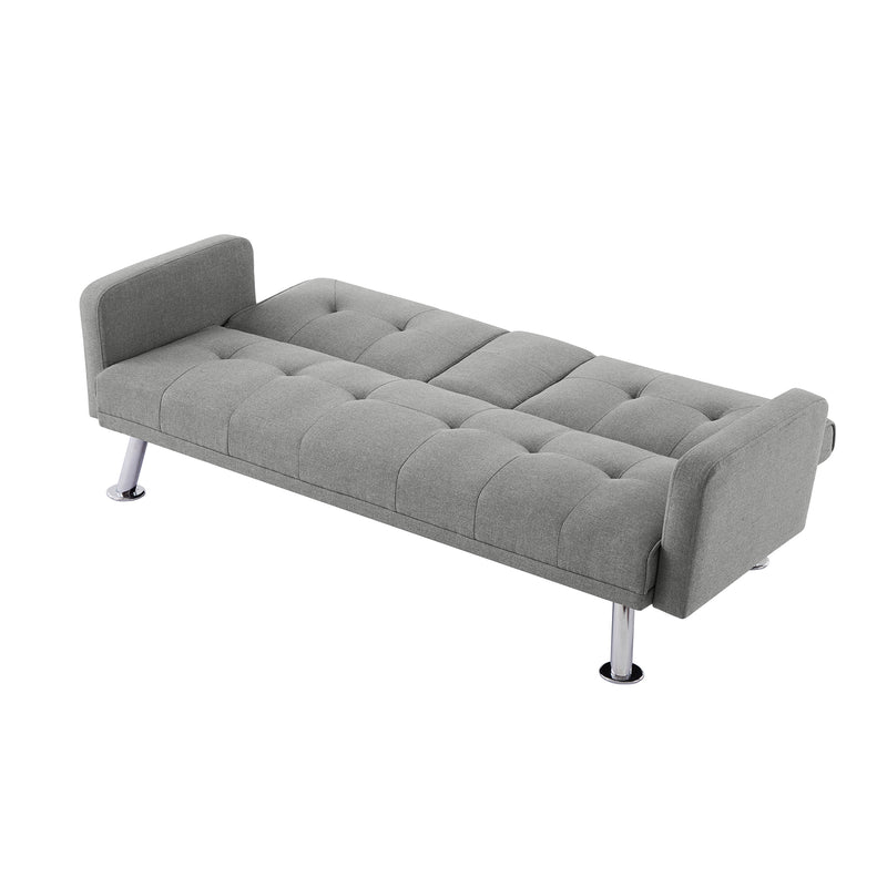 Convertible Folding Sofa Bed with Armrest , Fabric Sleeper Sofa Couch for Living Room .