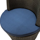 Outdoor Patio Bistro Table Set 3 Piece Rattan Seating Group with Cushions - Atlantic Fine Furniture Inc