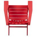 Classic Outdoor Adirondack Chair for Garden Porch Patio Deck Backyard, Weather Resistant Accent Furniture, Red - Atlantic Fine Furniture Inc