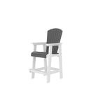 HDPE Bar Chair, White + Gray, Set of 2 - Atlantic Fine Furniture Inc